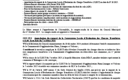 PV conseil municipal ann&eacute;e 2025