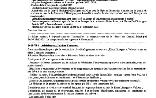 PV conseil municipal ann&eacute;e 2025