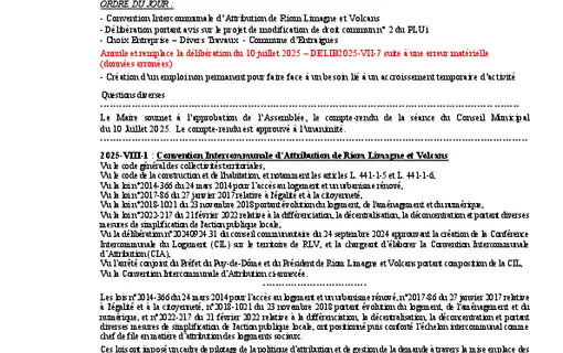PV conseil municipal ann&eacute;e 2025