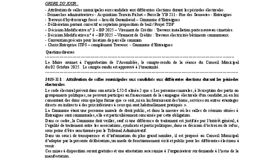 PV conseil municipal ann&eacute;e 2025